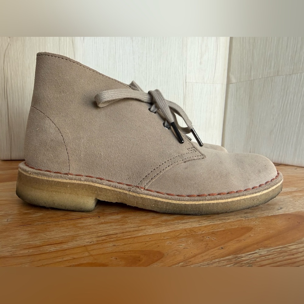 Clarks Originals Desert Boots Sand Suede Leather Women’s 7 Very Good Condition - Picture 4 of 12